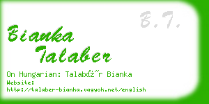 bianka talaber business card